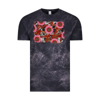 Cloud Black valentines day sunflowers leopard cowhide backgrou Vintage Tee - RanaPortraitStore