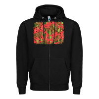 Black watermelon leopard pattern background Zipper Hoodie - HRA Design Shop