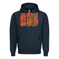 Navy watermelon leopard pattern background Zipper Hoodie - HRA Design Shop