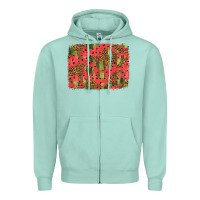 Watermelon Leopard Pattern Background Zipper Hoodie | Teevron