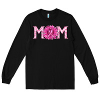 Black breast cancer mom Long Sleeve Tee - RanaPortraitStore