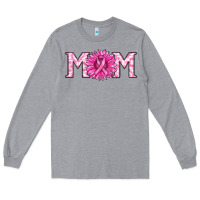 Heather Grey breast cancer mom Long Sleeve Tee - RanaPortraitStore