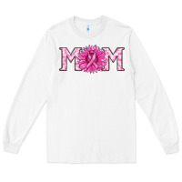 White breast cancer mom Long Sleeve Tee - RanaPortraitStore