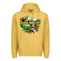 Antique Gold America Map Sunflower Cactus Serape Premium Hoodie - RanaPortraitStore