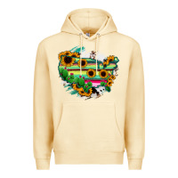 Pina Colada America Map Sunflower Cactus Serape Premium Hoodie - RanaPortraitStore