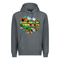 Rock America Map Sunflower Cactus Serape Premium Hoodie - RanaPortraitStore