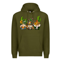 Army Green western gnomes with cactus Premium Hoodie - AdoDesignShop
