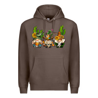 Coffee western gnomes with cactus Premium Hoodie - AdoDesignShop
