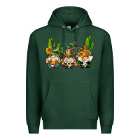 Sports Green western gnomes with cactus Premium Hoodie - AdoDesignShop