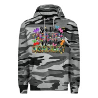 Slate Camo See the ability not the disability Premium Hoodie - NancyCooperArtShop