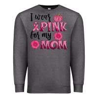 Charcoal Heather i wear pink for my mom sunlower and pumpkin Premium Sweatshirt - AdoDesignShop