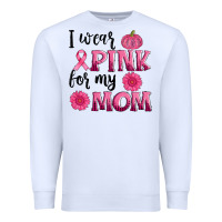 White i wear pink for my mom sunlower and pumpkin Premium Sweatshirt - AdoDesignShop