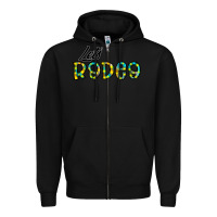 Black let's rodeo Zipper Hoodie - CowhideDigitalArt