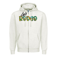 Oatmeal Heather let's rodeo Zipper Hoodie - CowhideDigitalArt