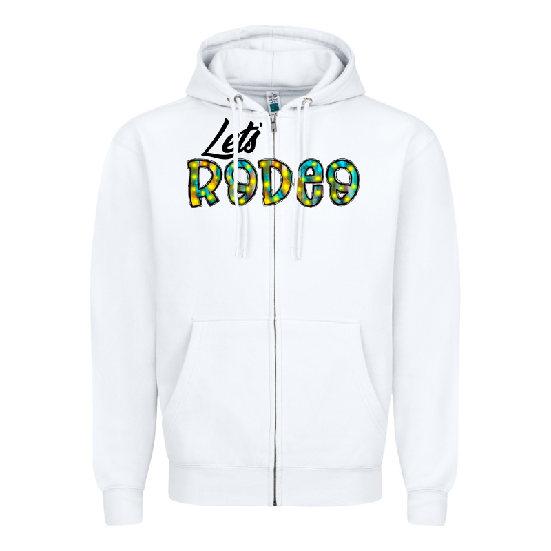 Let's Rodeo Zipper Hoodie by CowhideDigitalArt | Teevron
