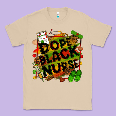 Dope Black Nurse Juneteenth Classic Tee Designed By Zillion Design Studio