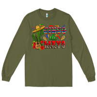 Army Green cinco de mayo cactus Long Sleeve Tee - Zillion Design Studio