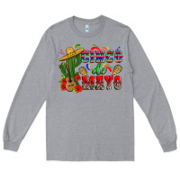 Heather Grey cinco de mayo cactus Long Sleeve Tee - Zillion Design Studio