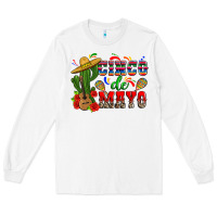 White cinco de mayo cactus Long Sleeve Tee - Zillion Design Studio