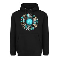 Black western sunflower gemstone Heavyweight Hoodie - JahusDesignShop