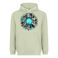 Matcha western sunflower gemstone Heavyweight Hoodie - JahusDesignShop