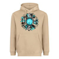 Mushroom western sunflower gemstone Heavyweight Hoodie - JahusDesignShop
