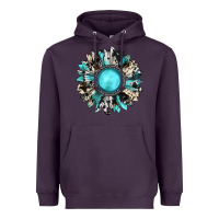 Plum western sunflower gemstone Heavyweight Hoodie - JahusDesignShop