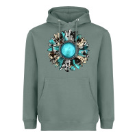 Sage western sunflower gemstone Heavyweight Hoodie - JahusDesignShop