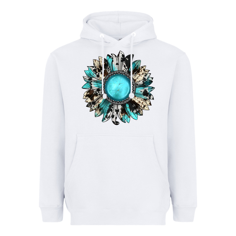 Western Sunflower Gemstone Heavyweight Hoodie by JahusDesignShop | Teevron