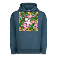 Pigment Midnight Navy christmas smile gingerbread cookie seamless pattern bbs Urban Hoodie - BundleAndBundleShop