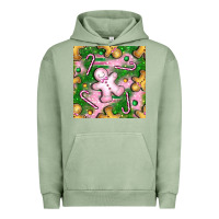 Pigment Oil Green christmas smile gingerbread cookie seamless pattern bbs Urban Hoodie - BundleAndBundleShop
