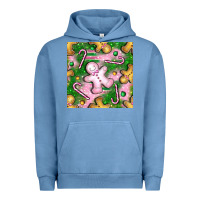 Pigment Pebble Blue christmas smile gingerbread cookie seamless pattern bbs Urban Hoodie - BundleAndBundleShop