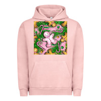 Pigment Salmon christmas smile gingerbread cookie seamless pattern bbs Urban Hoodie - BundleAndBundleShop