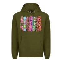 Army Green Western Easter brushstroke Premium Hoodie - NancyCooperArtShop