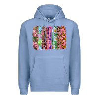 Colony Blue Western Easter brushstroke Premium Hoodie - NancyCooperArtShop