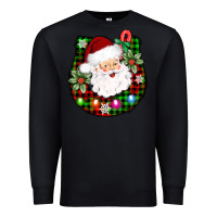 Black horseshoe santa Premium Sweatshirt - AdoDesignShop