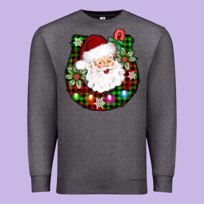 Horseshoe Santa Premium Sweatshirt Designed By Adodesignshop