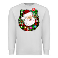 Dove Grey horseshoe santa Premium Sweatshirt - AdoDesignShop