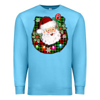 Ocean Blue horseshoe santa Premium Sweatshirt - AdoDesignShop