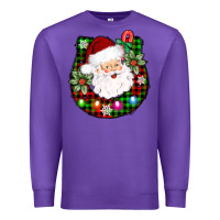 Purple horseshoe santa Premium Sweatshirt - AdoDesignShop