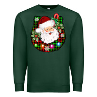Sports Green horseshoe santa Premium Sweatshirt - AdoDesignShop