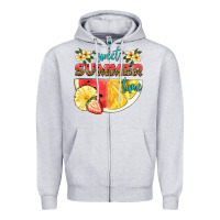 Heather Grey sweet summer time Zipper Hoodie - HRA Design Shop