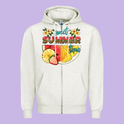Sweet Summer Time Zipper Hoodie Designed By Hra Design Shop