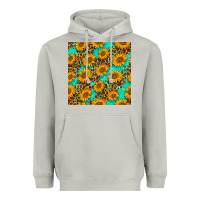 Moon Dust sunflowers and leopard western seamless pattern Heavyweight Hoodie - BundleAndBundleShop