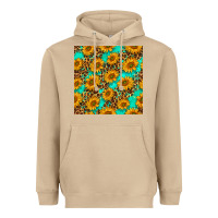 Mushroom sunflowers and leopard western seamless pattern Heavyweight Hoodie - BundleAndBundleShop