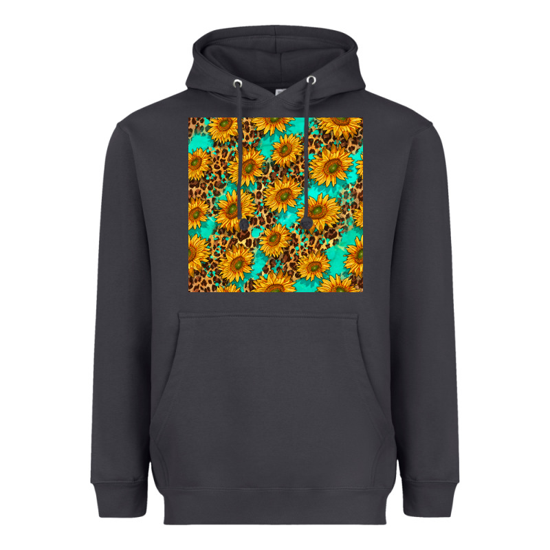 Sunflowers And Leopard Western Seamless Pattern Heavyweight Hoodie by BundleAndBundleShop | Teevron