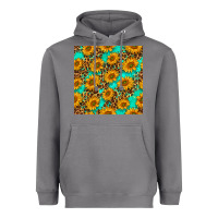 Storm sunflowers and leopard western seamless pattern Heavyweight Hoodie - BundleAndBundleShop