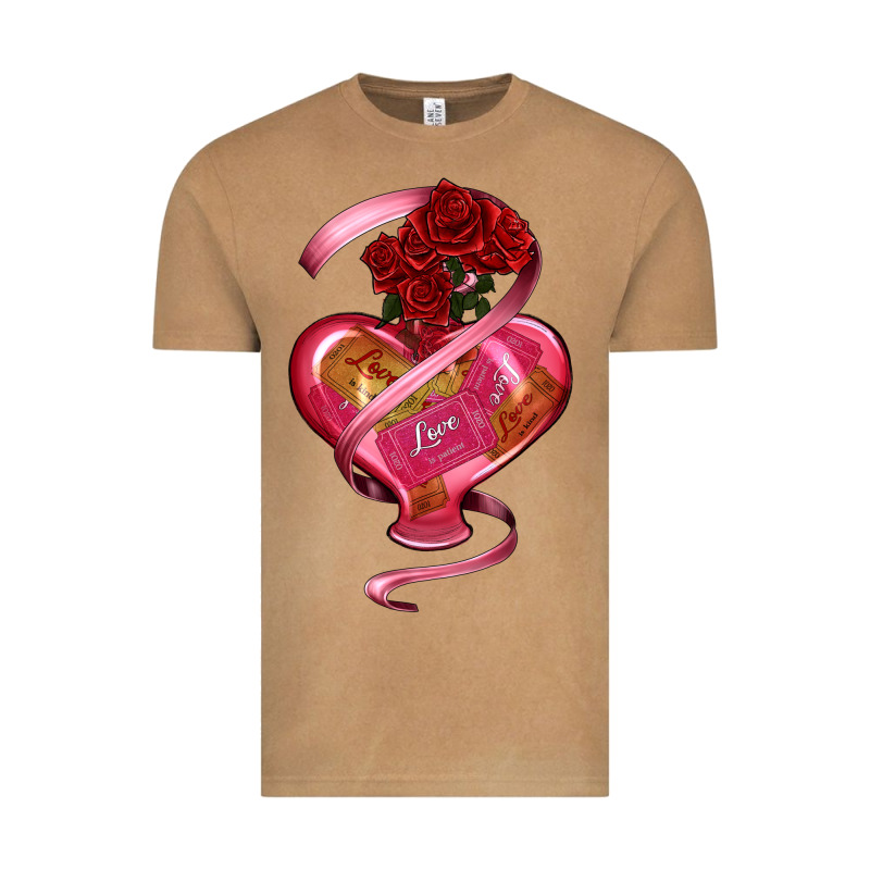 Heart Glass Vase Love Tickets With Rose Vintage Tee by RanaPortraitStore | Teevron