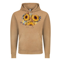 Vintage Camel sunflower glitter leather patch Vintage Hoodie - AdoDesignShop