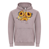 Vintage Zinc sunflower glitter leather patch Vintage Hoodie - AdoDesignShop